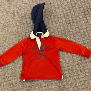 Ralph Lauren Hoodie - Size 2T Cruise Navy and Red
